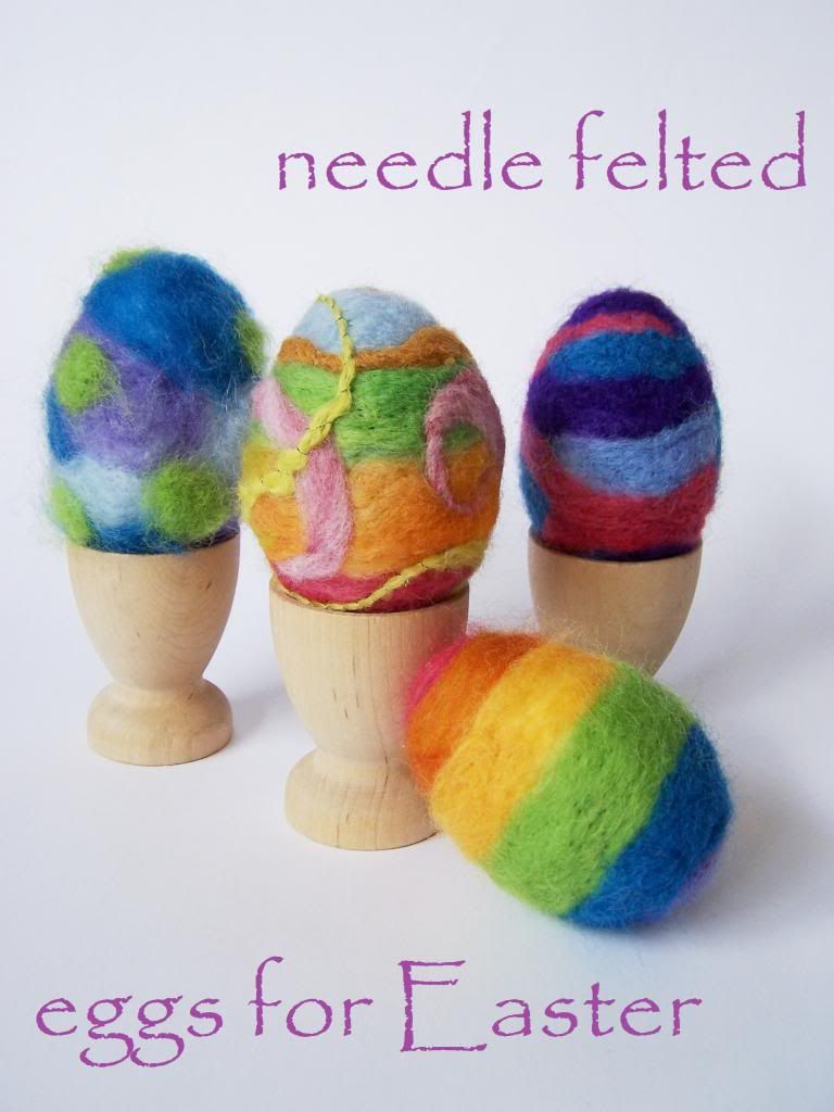 madebyjoey needle felted eggs for Easter